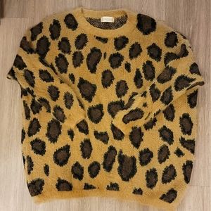Altar'd State leopard print pullover sweater